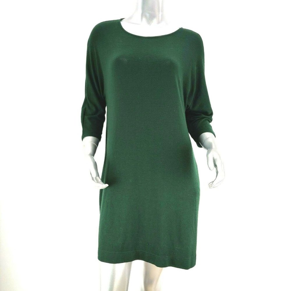 Wilfred Free Aritzia Size XXS Oversize Knit Tunic Sweater Dress Pockets Green